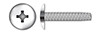 #10-24 X 3/4" Type F Thread Cutting Screws, Truss Head with Phillips Drive, 410 Stainless Steel