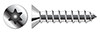 #6 X 3/4" Self-Tapping Sheet Metal Security Screws, Flat Countersunk Head Tamper Resistant Torx Pin Drive, Type "A", AISI 304 Stainless Steel (18-8)