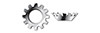 #10 Tooth Lock Washers, Countersunk External, AISI 304 Stainless Steel (18-8)