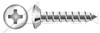 #10 X 1/2" Type A Self Tapping Sheet Metal Screws, Stainless Steel, Oval Undercut Phillips Drive #10 X 1/2" Type A Self Tapping Sheet Metal Screws, Stainless Steel, Oval Undercut Phillips Drive