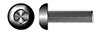 #10-32 X 1/4" Button Head Hex Socket Cap Screws, Full Thread, 18-8 Stainless Steel, Black Oxide