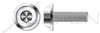 #10-24 X 3/8" Flanged Button Head Cap Screws with Hex Socket Drive, Stainless Steel 18-8