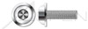 #10-24 X 5/8" Flanged Button Head Cap Screws with Hex Socket Drive, Stainless Steel 18-8