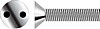 #10-32 X 3/8" Security Machine Screws, Flat Countersunk Head Tamper Resistant Drilled Spanner Drive, AISI 304 Stainless Steel (18-8)