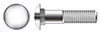 #10-24 X 2" Carriage Bolts, Round Head, Square Neck, AISI 304 Stainless Steel (18-8)