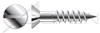 #4 X 1" Wood Screws, Flat Slot Drive, AISI 304 Stainless Steel (18-8)