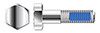 1/2"-13 X 1-1/2" Hex Head Cap Screws Bolts, Thread-Locking Patch, AISI 304 Stainless Steel (18-8)