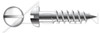 #8 X 1-1/4" Wood Screws, Round Head with Slotted Drive, Stainless Steel