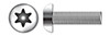 #10-24 X 5/8" Security Machine Screws, Button Head Tamper Resistant Torx Pin Drive, AISI 304 Stainless Steel (18-8)
