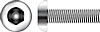 3/8"-16 X 1-1/4" Security Machine Screws, Button Head Tamper Resistant Hex Socket Pin Drive, AISI 304 Stainless Steel (18-8)
