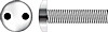 #10-24 X 1-1/4" Security Machine Screws, Pan Head Tamper Resistant Drilled Spanner Drive, AISI 304 Stainless Steel (18-8)