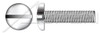 #10-24 X 5/16" Machine Screws, Pan Slot Drive, Full Thread, AISI 316 Stainless Steel