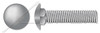 3/8"-16 X 9" Carriage Bolts, Round Head, Square Neck, Undersized Body, Part Thread, A307 Steel, Hot Dip Galvanized