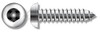 #10 X 5/8" Self-Tapping Sheet Metal Security Screws, Button Head Tamper Resistant Hex Socket Pin Drive, Type "AB", AISI 304 Stainless Steel (18-8), Includes Driver Bit