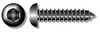 #6 X 1/2" Self-Tapping Sheet Metal Security Screws, Button Head Tamper Resistant Hex Socket Pin Drive, Type "AB", Steel, Black Oxide, Includes Driver Bit