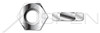 5/16"-24 Thin Hex Jam Nuts, Left-Hand Thread, AISI 304 Stainless Steel (18-8)