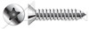 #8 X 3/4" Flat Head Type AB Self Tapping Sheet Metal Security Screws with Tamper-Resistant Torx Plus(r) Pin Drive, Stainless Steel 18-8