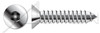 #12 X 1" Self-Tapping Sheet Metal Security Screws, Flat Countersunk Head Tamper Resistant Hex Socket Pin Drive, Type "AB", AISI 304 Stainless Steel (18-8), Includes Driver Bit
