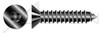 #6 X 3/4" Self-Tapping Sheet Metal Security Screws, Flat Countersunk Head Tamper Resistant Hex Socket Pin Drive, Type "AB", Steel, Black Oxide, Includes Driver Bit