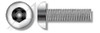 1/4"-20 X 1/2" Security Machine Screws, Button Head Tamper Resistant Hex Socket Pin Drive, AISI 304 Stainless Steel (18-8), Includes Driver Bit