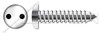 #4 X 1" Self-Tapping Sheet Metal Security Screws, Pan Head Tamper Resistant Drilled Spanner Drive, Type "AB", AISI 304 Stainless Steel (18-8), Includes Driver Bit