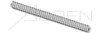 #6-32 X 3' Threaded Rods, Full Thread, AISI 316 Stainless Steel