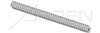 #8-32 X 3' Threaded Rods, Full Thread, AISI 316 Stainless Steel