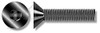 #4-40 X 1/2" Security Machine Screws, Flat Countersunk Head Tamper Resistant Hex Socket Pin Drive, Alloy Steel, Includes Driver Bit