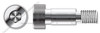 1/2"-13 X 2" Shoulder Screws, Hex Socket Drive, AISI 304 Stainless Steel (18-8)