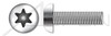#6-32 X 1/2" Button Head Security Machine Screws with Tamper-Resistant 6Lobe Torx(r) Pin Drive, Stainless Steel 18-8, Includes Driver Bit