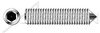 #10-24 X 1/2" Cone Point Socket Set Screws, Hex Drive, Fully Threaded, 18-8 Stainless Steel