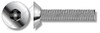 #12-24 X 1/2" Security Machine Screws, Flat Countersunk Undercut Head Tamper Resistant Hex Socket Pin Drive, AISI 304 Stainless Steel (18-8), Includes Driver Bit