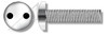 #10-24 X 1-1/4" Security Machine Screws, Pan Head Tamper Resistant Drilled Spanner Drive, AISI 304 Stainless Steel (18-8), Includes Driver Bit