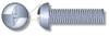 1/4"-20 X 1/2" Security Machine Screws, Round Head Tamper Resistant One-Way Slotted Drive, Steel, Zinc Plated
