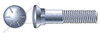 1-1/4"-7 X 6" Plow Bolts, Dome Head, #3 Head, Grade 8 Steel, Zinc