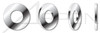 1/2" Flat Washers, Brass, Nickel Plated