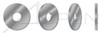 7/8", ID=15/16", OD=3", THK=1/4" Flat Washers, Dock Washers, Steel, Hot Dip Galvanized