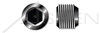 1/16"-27 X 1/4" Threaded Screw Pipe Plugs, Flush Seating, Hex Socket Drive, 7/8" Taper, Alloy Steel, Holo-Krome