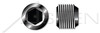 3/8"-18 X 13/32" Threaded Screw Pipe Plugs, Flush Seating, Hex Socket Drive, 7/8" Taper, Alloy Steel, Holo-Krome