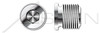 1/8"-28 DIN 908, Metric, Threaded Screw Pipe Plugs, Hex Socket Drive, Straight Thread, A4 Stainless Steel
