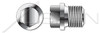 M27-2.0 DIN 910, Metric, Threaded Screw Pipe Plugs, Hex Drive, Straight Thread, A4 Stainless Steel