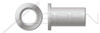 3/8"-16, Grip=0.040"-0.200" Blind Threaded Inserts, Small Flange, Small Head, Open End, Aluminum Alloy 5056