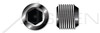 3/4" Threaded Screw Pipe Plugs, 7/8" Taper, Flush Seating, Hex Socket Drive, Alloy Steel, Made in U.S.A.