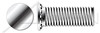 #10-24 X 1/2" Self-Clinching Studs, Flush Head Self-Clinching Studs, Full Thread, AISI 303 Stainless Steel (18-8)