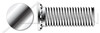 1/4"-20 X 2" Self-Clinching Studs, Flush Head Self-Clinching Studs, Full Thread, AISI 303 Stainless Steel (18-8)