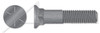3/4"-10 X 2" Plow Bolts, Flat Head, #3 Head, Grade 8 Steel, Plain