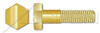 5/16"-18 X 1-1/4" Hex Head Cap Screws Bolts, Brass