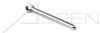 3/16" X 5" Standard Cotter Pins, Extended Prong, Chisel Point, AISI 304 Stainless Steel (18-8)