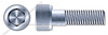 #10-24 X 1-1/2" Socket Cap Screws, Hex Drive, Partially Threaded, UNC Coarse Threading, Alloy Steel, Zinc