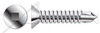 #12 X 1-1/2" Self-Drilling Screws, Flat Square Drive, AISI 410 Stainless Steel